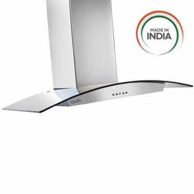 Glen Kitchen Chimney Island 6071 Baffle Filter 90 cms - Push Button
