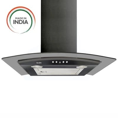 Glen Kitchen Chimney Baffle Filter 60 cm 6071 EX - Black, Push Button