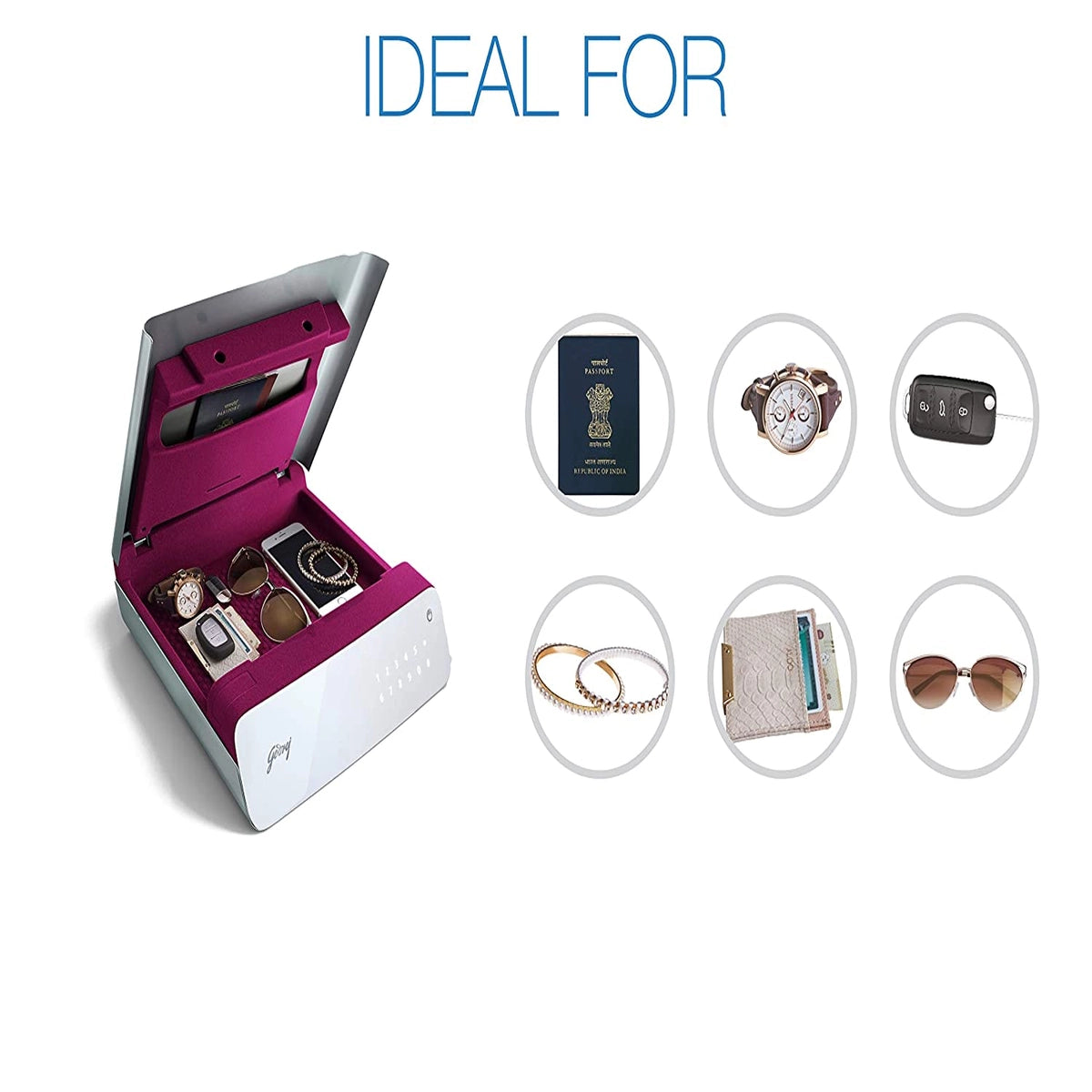 Godrej Security Solutions Goldilocks Personal Locker (White and Pink)