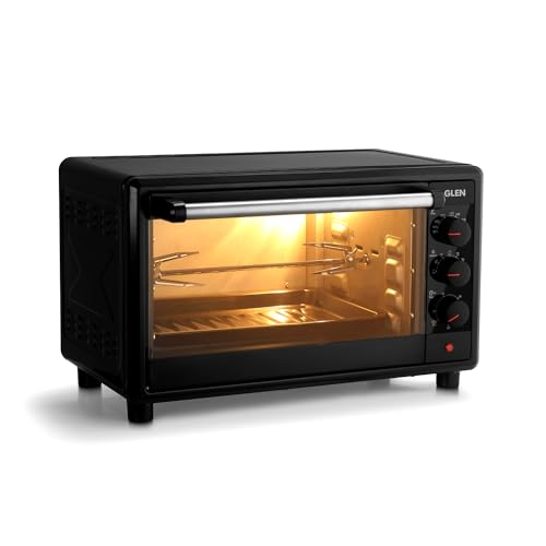 Glen Digital Oven Toaster Griller (OTG) - 25 Litres with Convection, Motorized Rotisserie 1700W - Black -SA5025RC