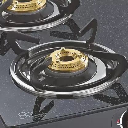 Sunflame Crystal Gas Stove 4 Burner (4B) Granito BK