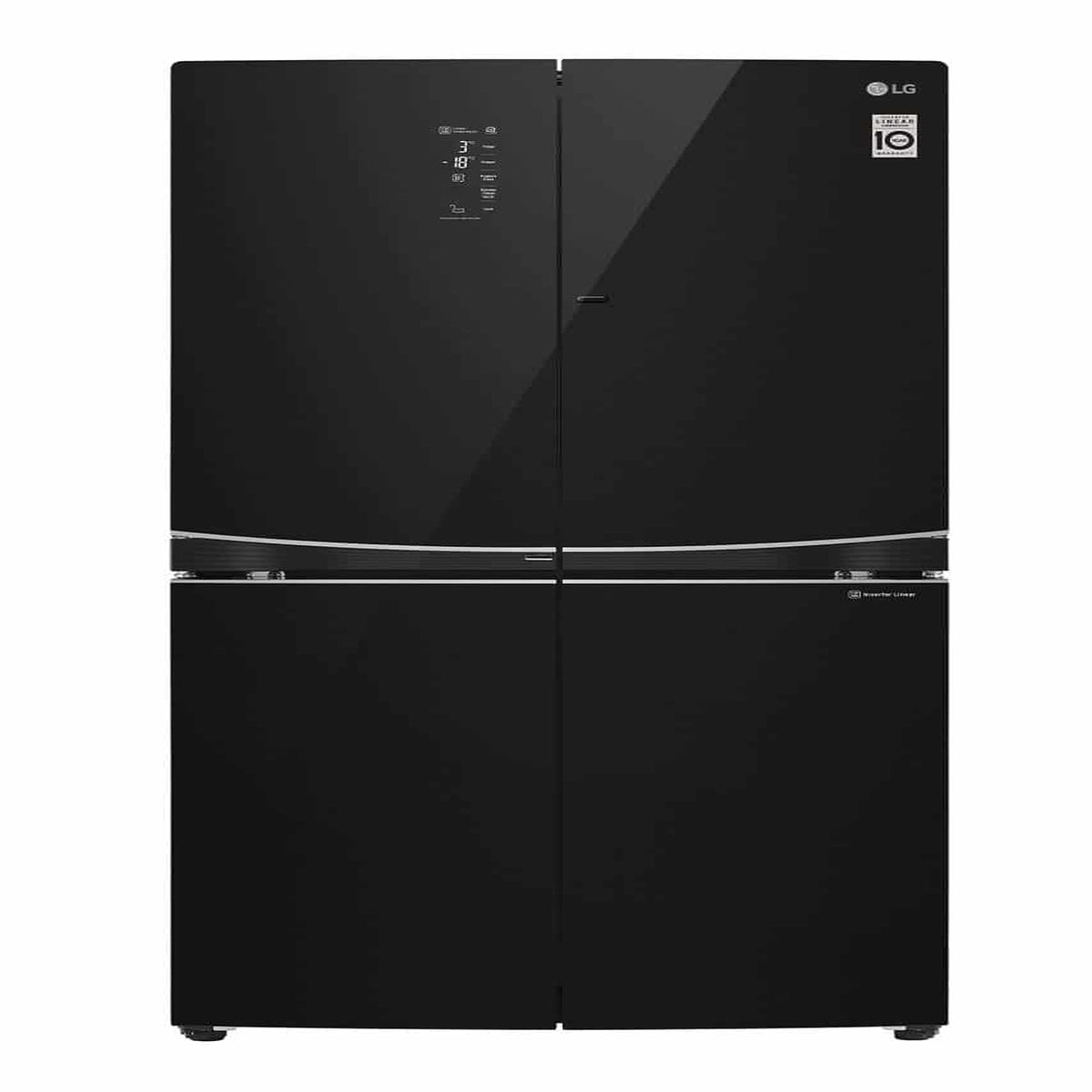LG 931 L Inverter Linear Wi-Fi French Door Side-by-Side Refrigerator (GR-D31FBGHL, Black, Multi Air Flow Cooling)