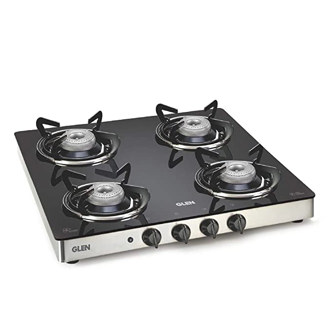 Glen 4 Burner Automatic Regular Black Gas Stove