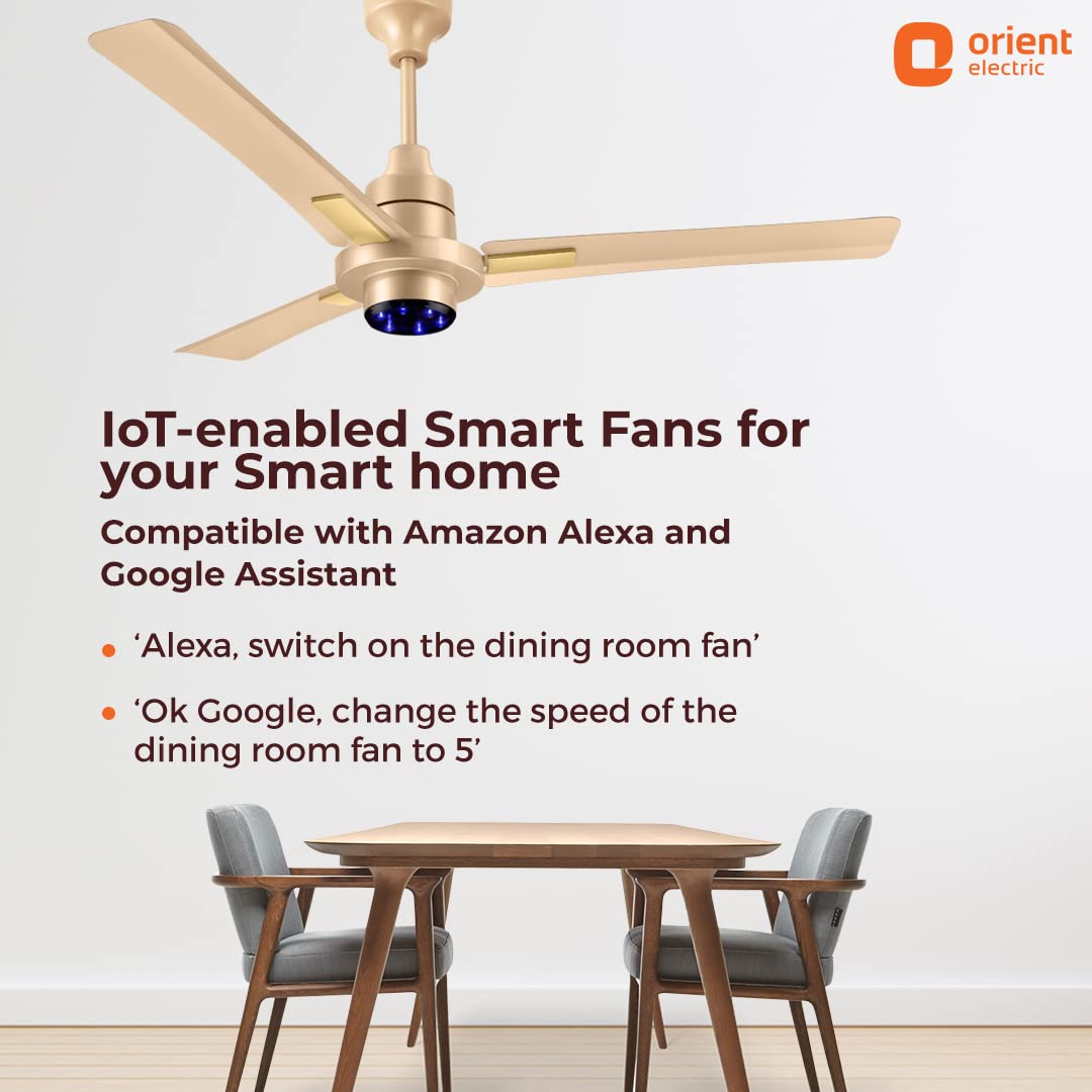 Orient Electric I-Tome Smart BLDC fan 1200mm Topaz Gold
