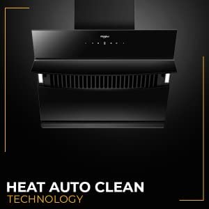 Whirlpool 60 cm 1260 m³/HR Auto-Clean Angular Kitchen Chimney (VFL 601 HAC HOOD, Filterless Technology, Touch Control, Black)