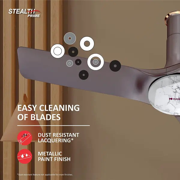 Havells Stealth Prime fan 1200mm BLDC motor and Remote Controlled Marble Dusk