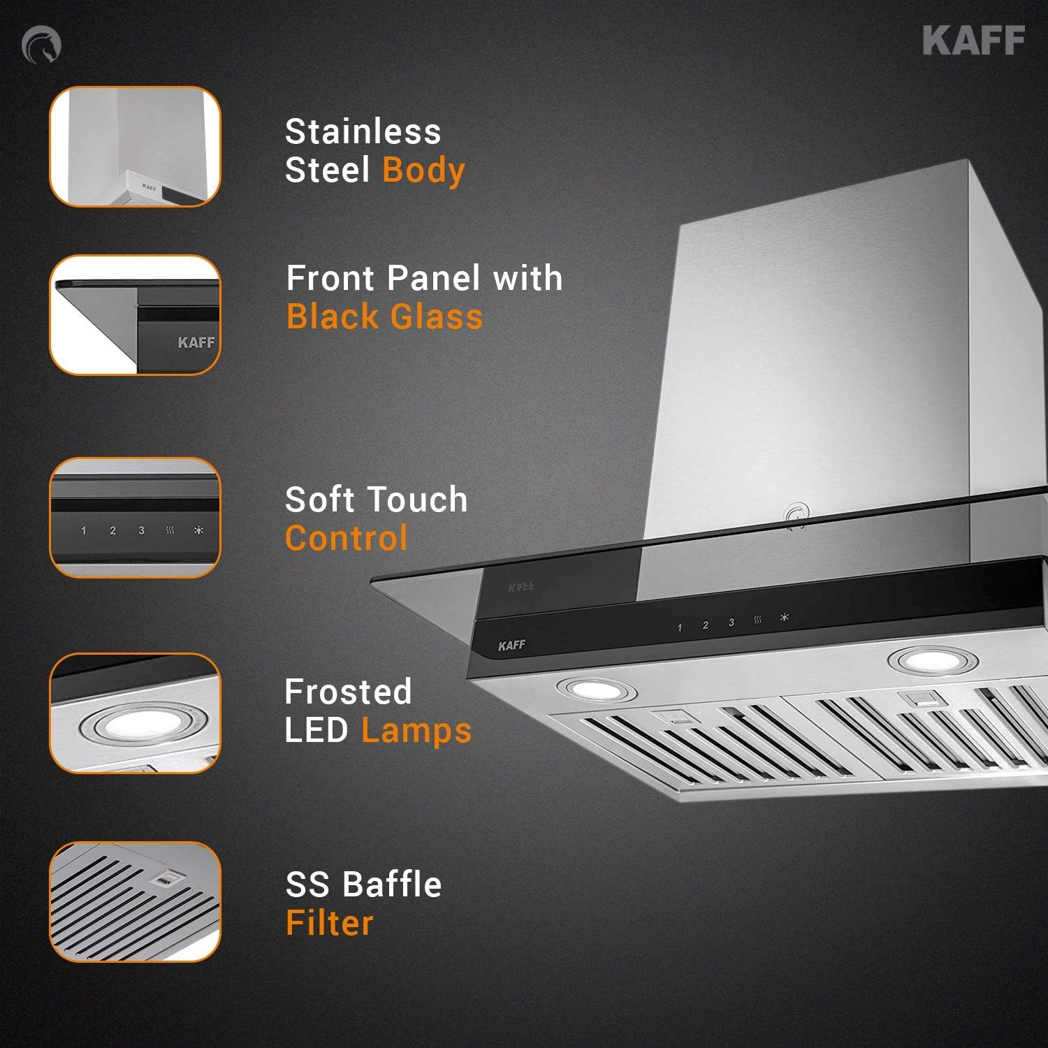 KAFF Chimney 60 cm 1180 M3/H (Astra TX DHC-60,)