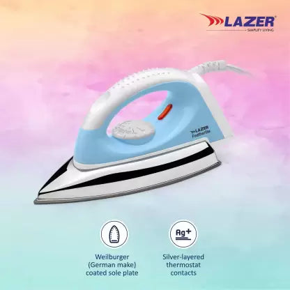 Lazer Featherlite 1000 W Dry Iron  (Sky Blue)