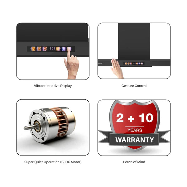 Hafele TERESA T-60 BLDC 60cm Wall Mount Chimney with Advanced Specifications