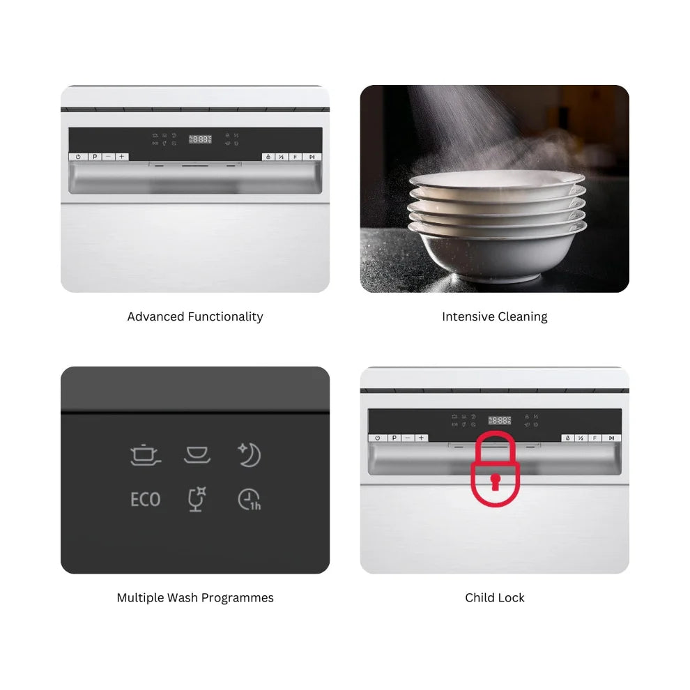 Hafele AQUA NOIR 13 FS Free Standing Dishwasher - 13 Place Capacity