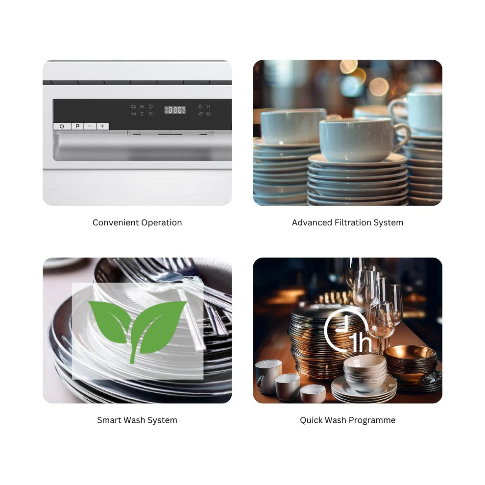 Hafele AQUA NOIR 13 FS Free Standing Dishwasher - 13 Place Capacity