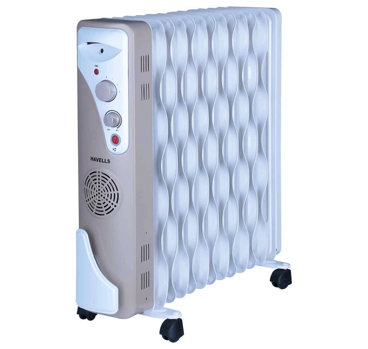 Havells Oil Filled Room Heater OFR 13 FIN With Fan 2900 W (WAVE/ Blade Fin)