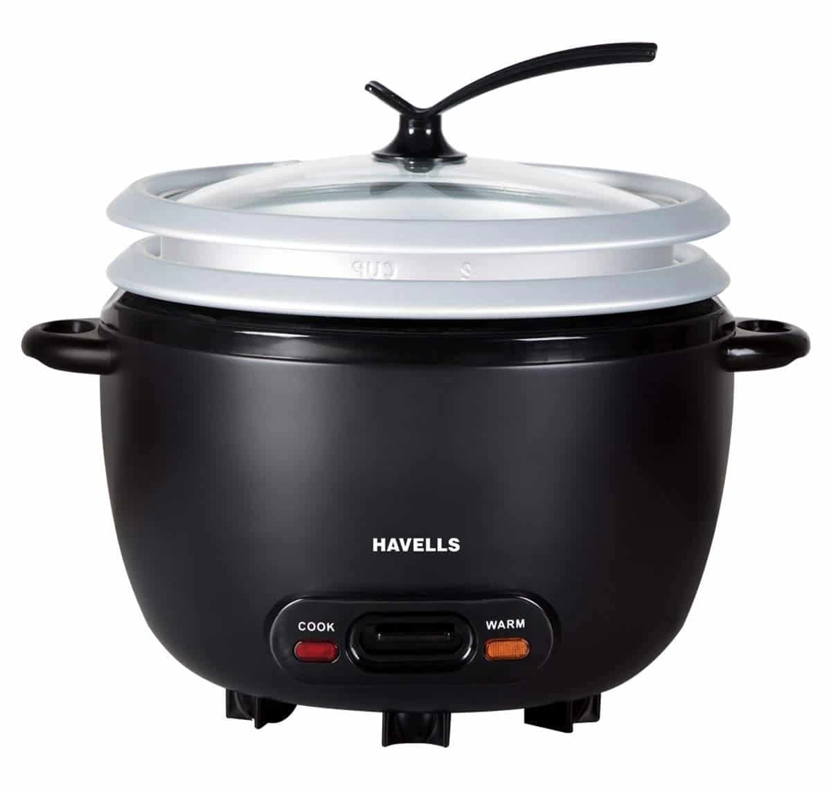 Havells Xpress Cook Aluminium 1.8 L 2 Bowl Rice Cooker (Black)