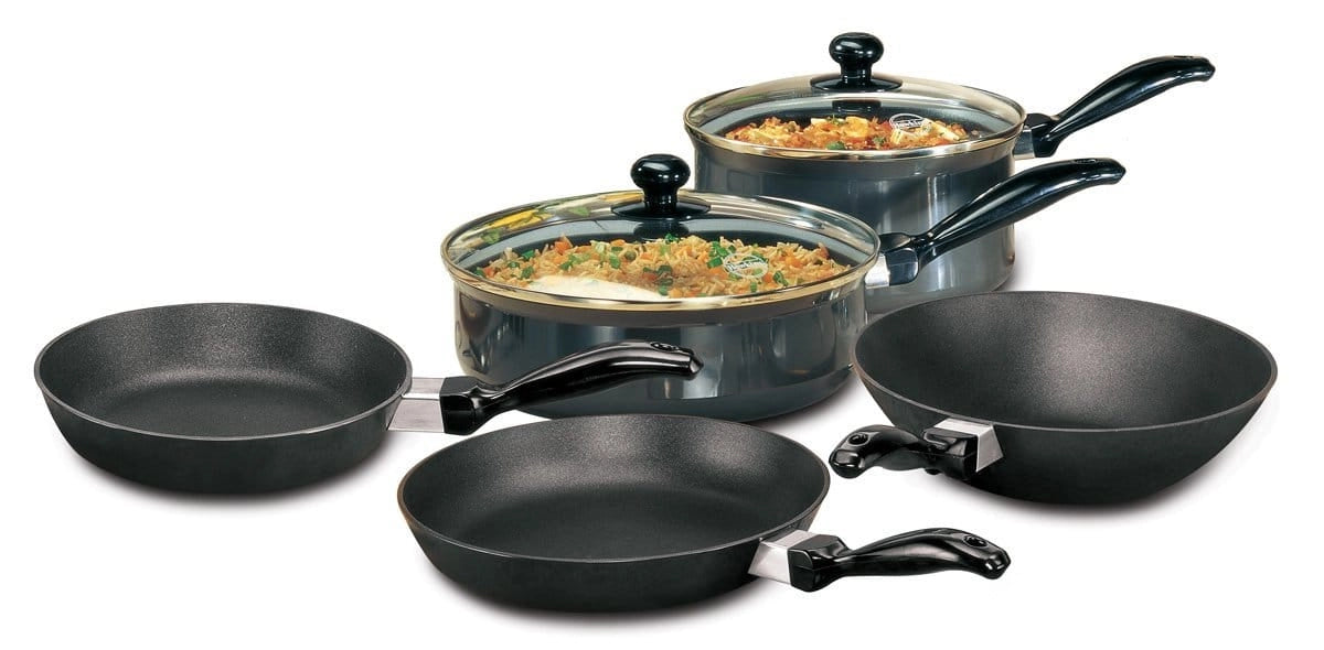 Hawkins Futura Non-Stick Cookware, 5-Pieces set (NSET4), Black