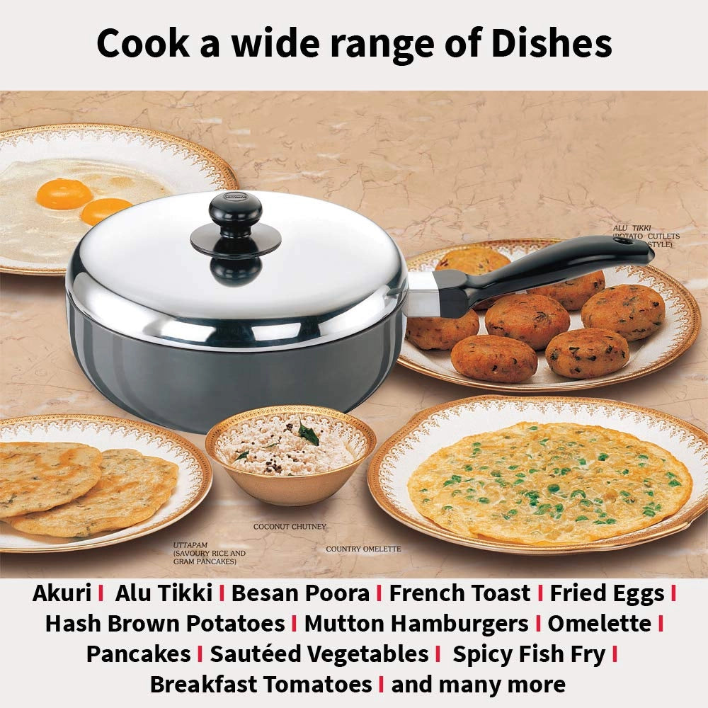 Hawkins All Purpose Pans Futura Nonstick with SS LId(Black)