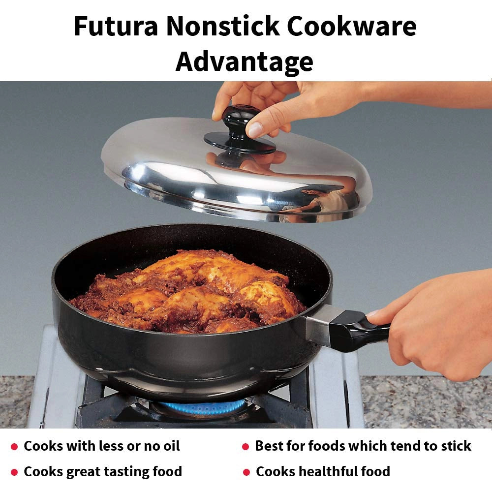 Hawkins All Purpose Pans Futura Nonstick with SS LId(Black)