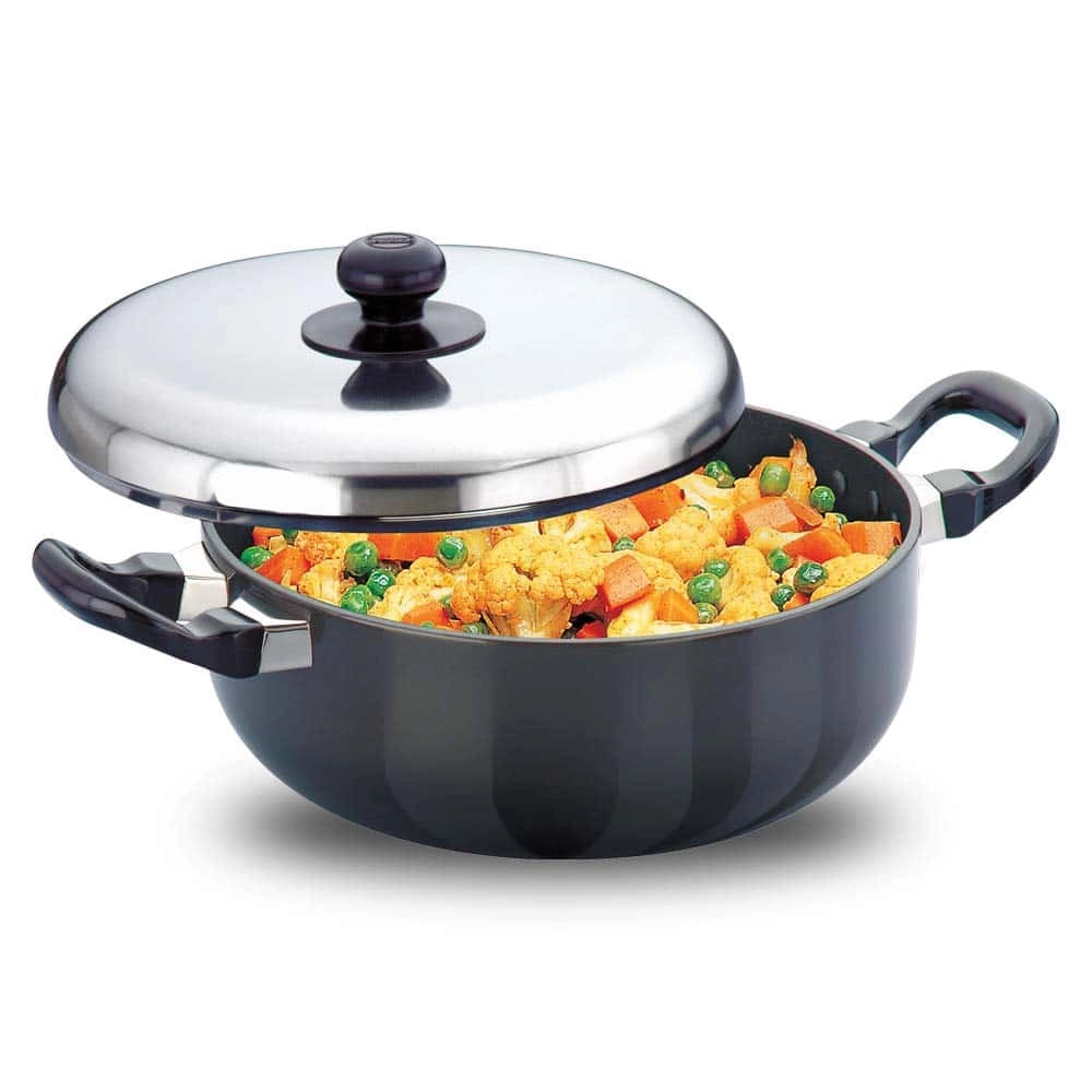 Hawkins All Purpose Pans Futura Nonstick with SS LId(Black) - 3 Ltr