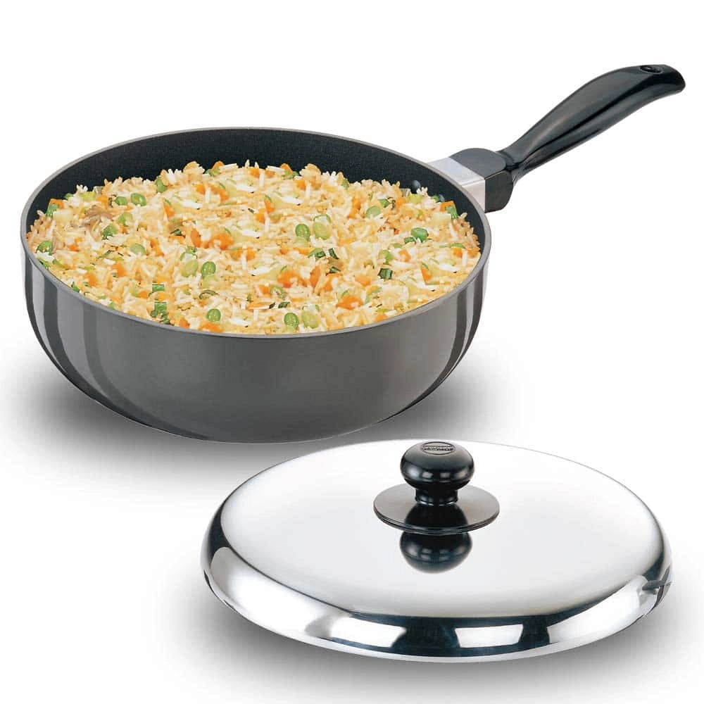 Hawkins All Purpose Pans Futura Nonstick with SS LId(Black) - 2.5 Ltr