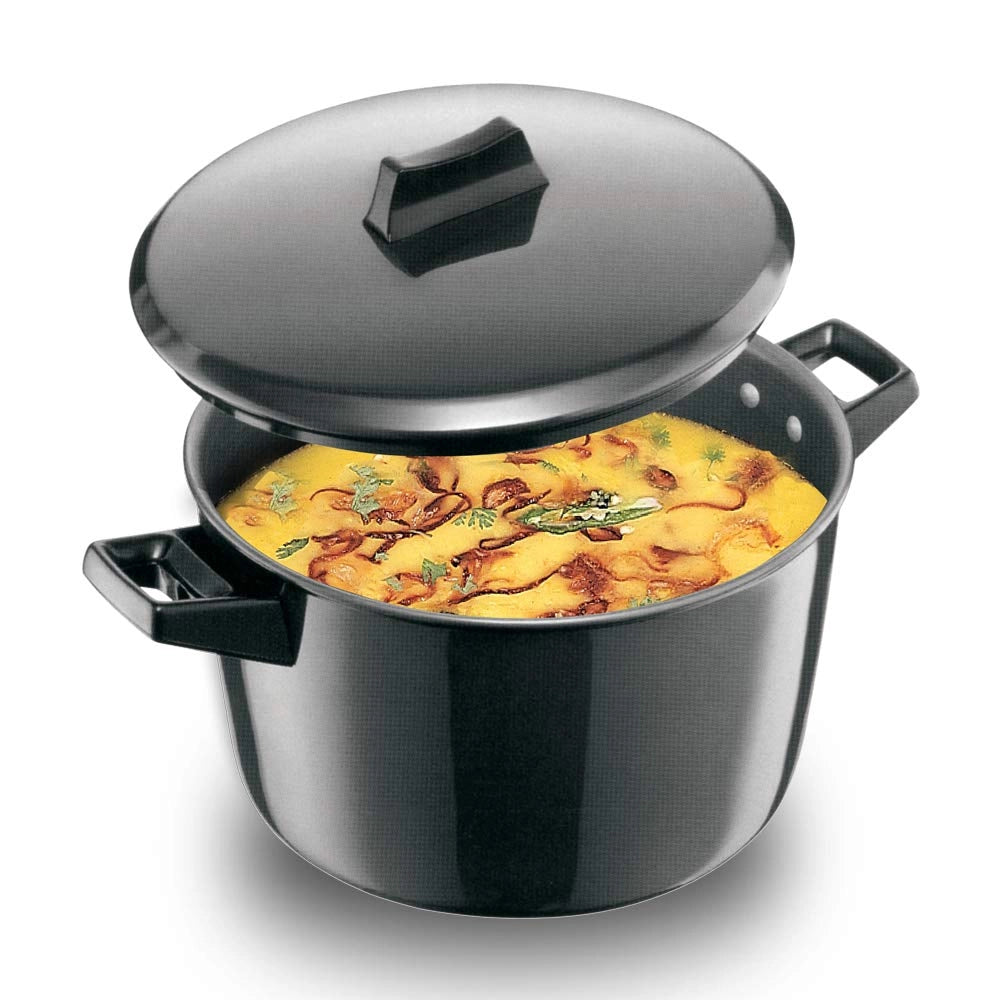 Hawkins Cook-n-Serve Bowl Futura Hard Anodised (Black) - 5 Ltr, Hard Anodised