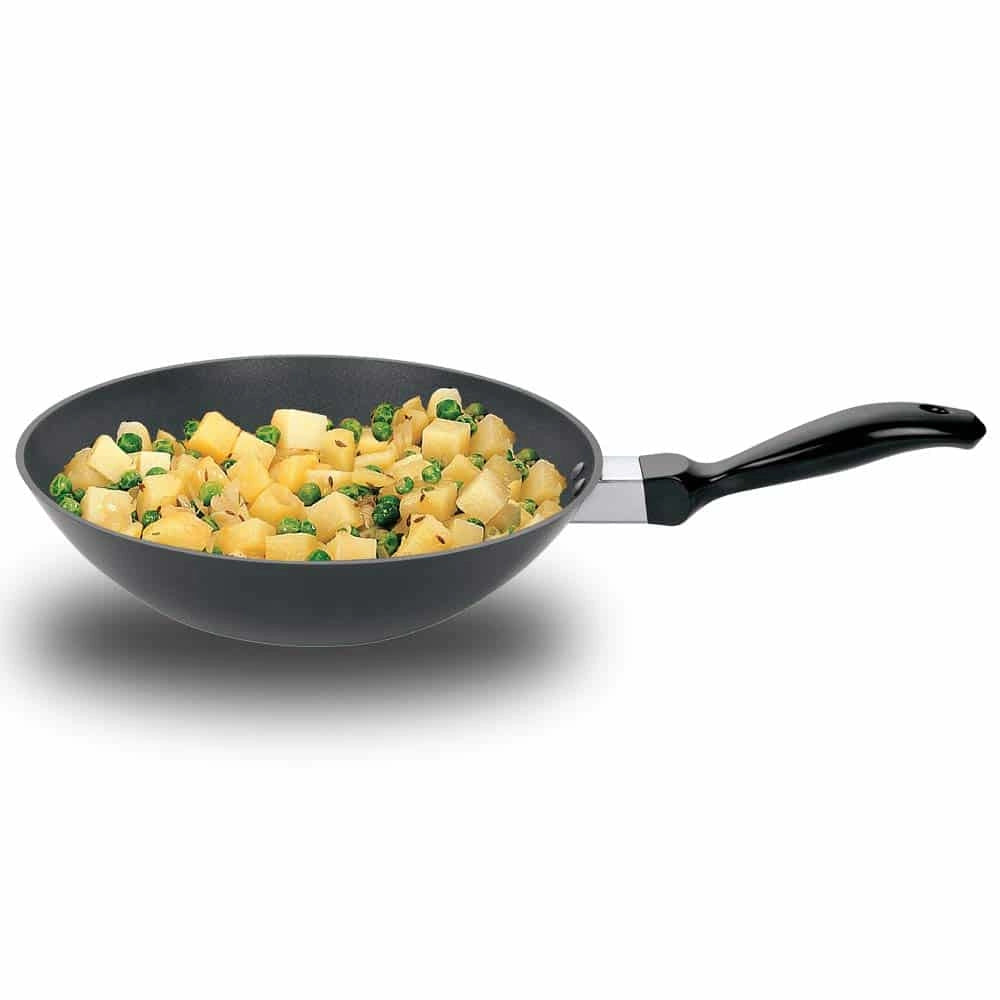 Hawkins Deep-Fry Pans FUTURA Nonstick(Black) - Flat Bottom Long Handle, 2 Ltr