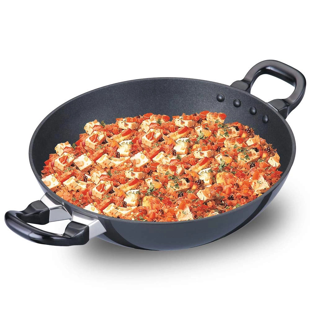 Hawkins Deep-Fry Pans FUTURA Nonstick(Black) - Round Bottom, 2.5 Ltr