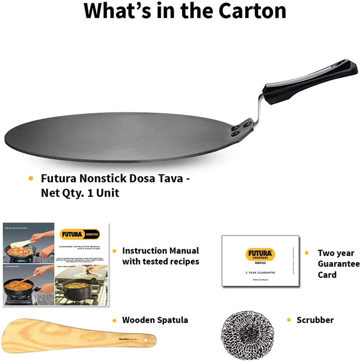 Hawkins Dosa Tava Futura Nonstick (Black)