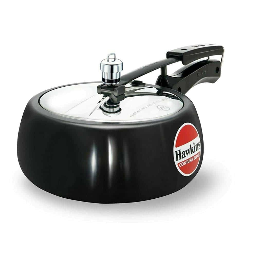 Hawkins Pressure Cooker Contura Aluminium (Black) - Black, 3.5 Ltr