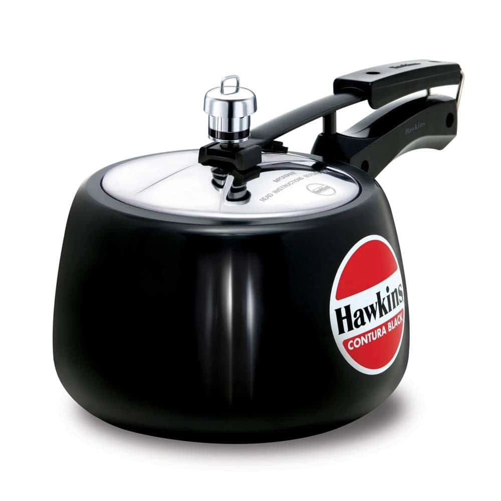 Hawkins Pressure Cooker Contura Aluminium (Black) - Black, 3 Ltr