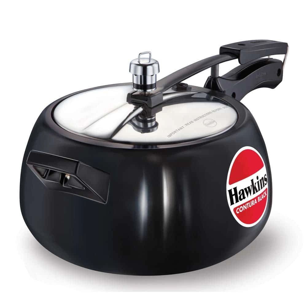 Hawkins Pressure Cooker Contura Aluminium (Black) - Black, 5 Ltr