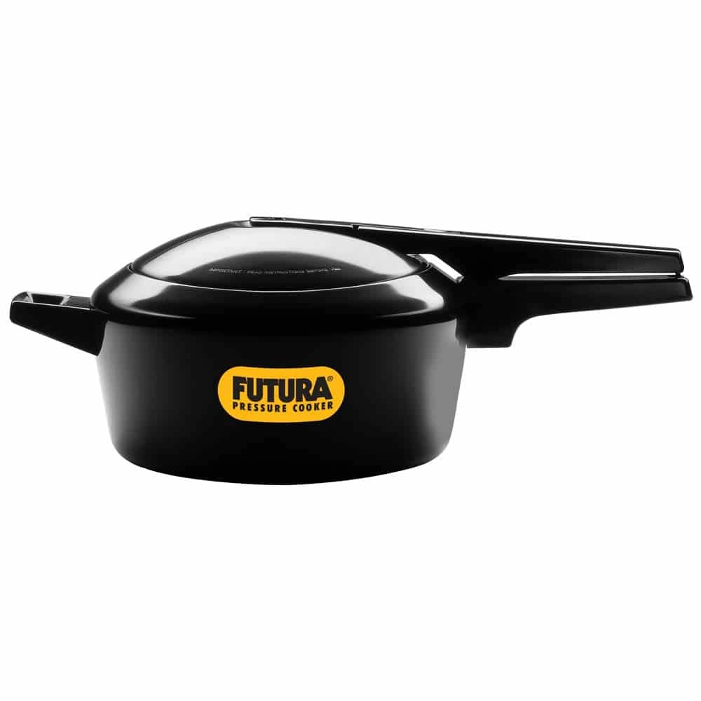 Hawkins Pressure Cooker Futura (Black) - 4 Ltr, Non-Induction
