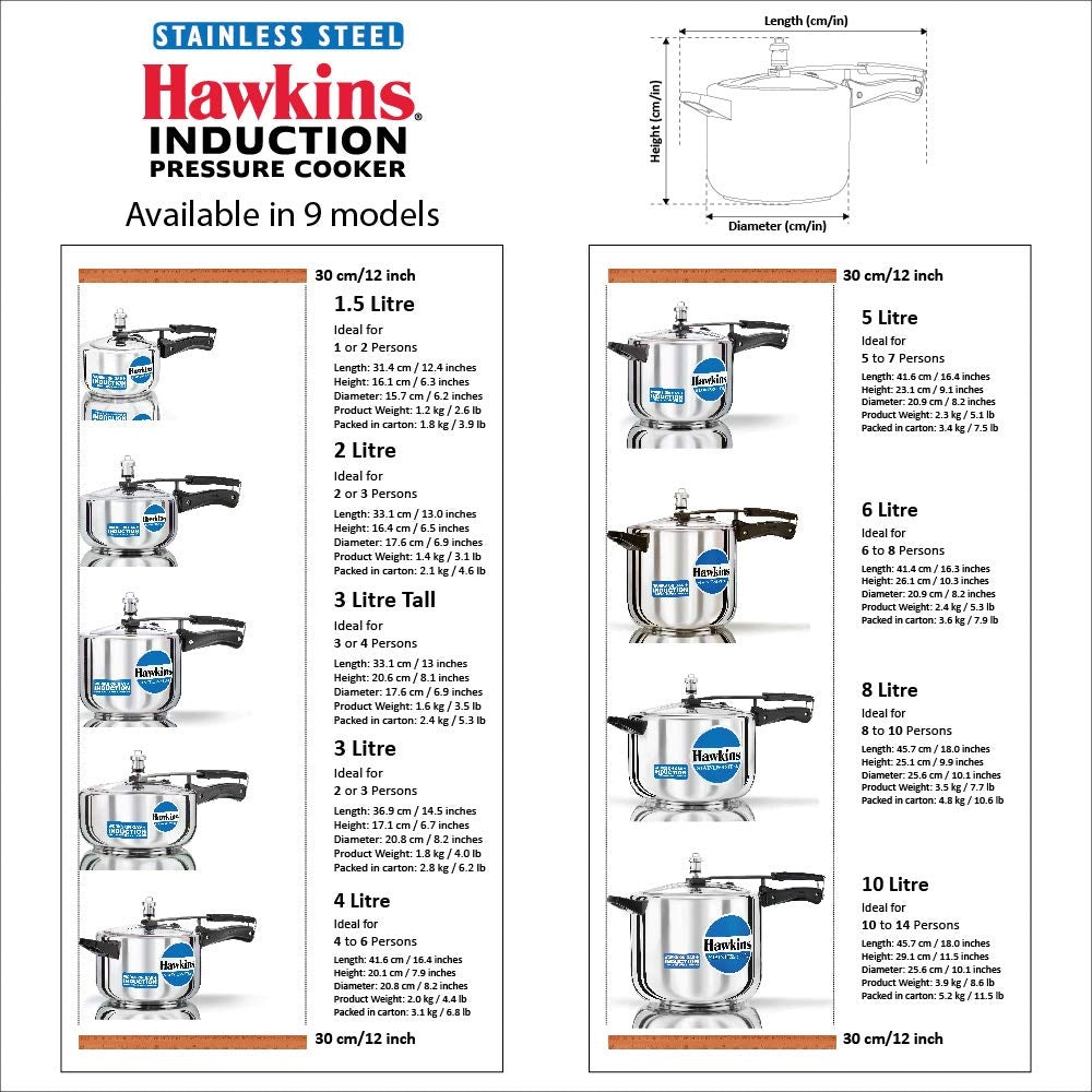Hawkins Pressure Cooker Stainless Steel
