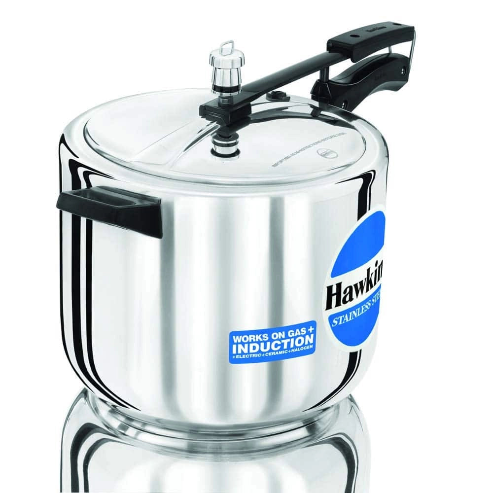 Hawkins Pressure Cooker Stainless Steel - 10 Ltr, Silver