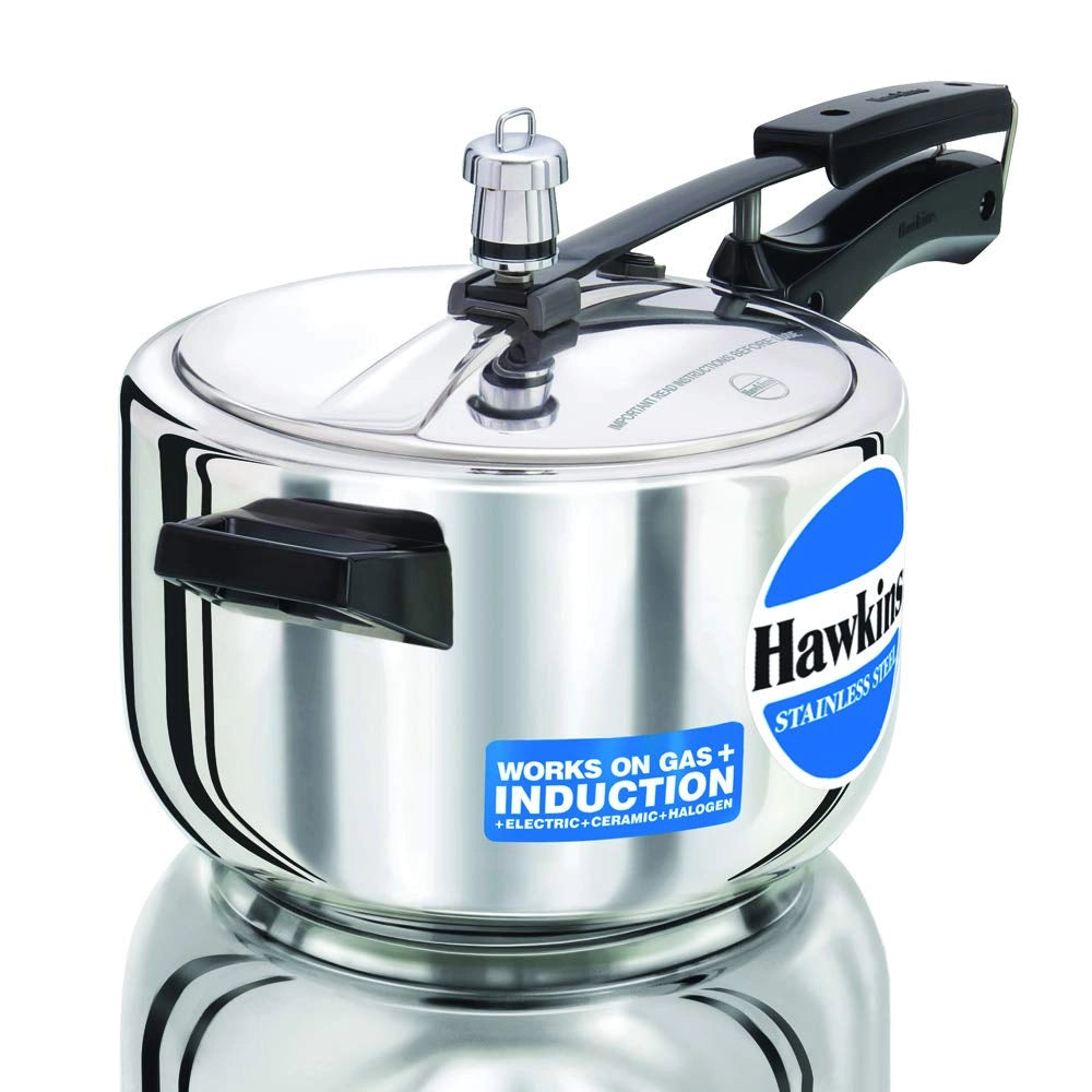 Hawkins Pressure Cooker Stainless Steel - 4 Ltr, Silver