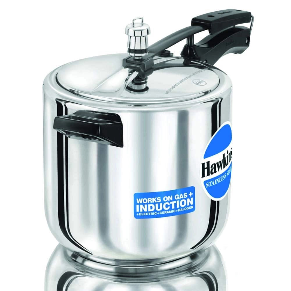 Hawkins Pressure Cooker Stainless Steel - 6 Ltr, Silver