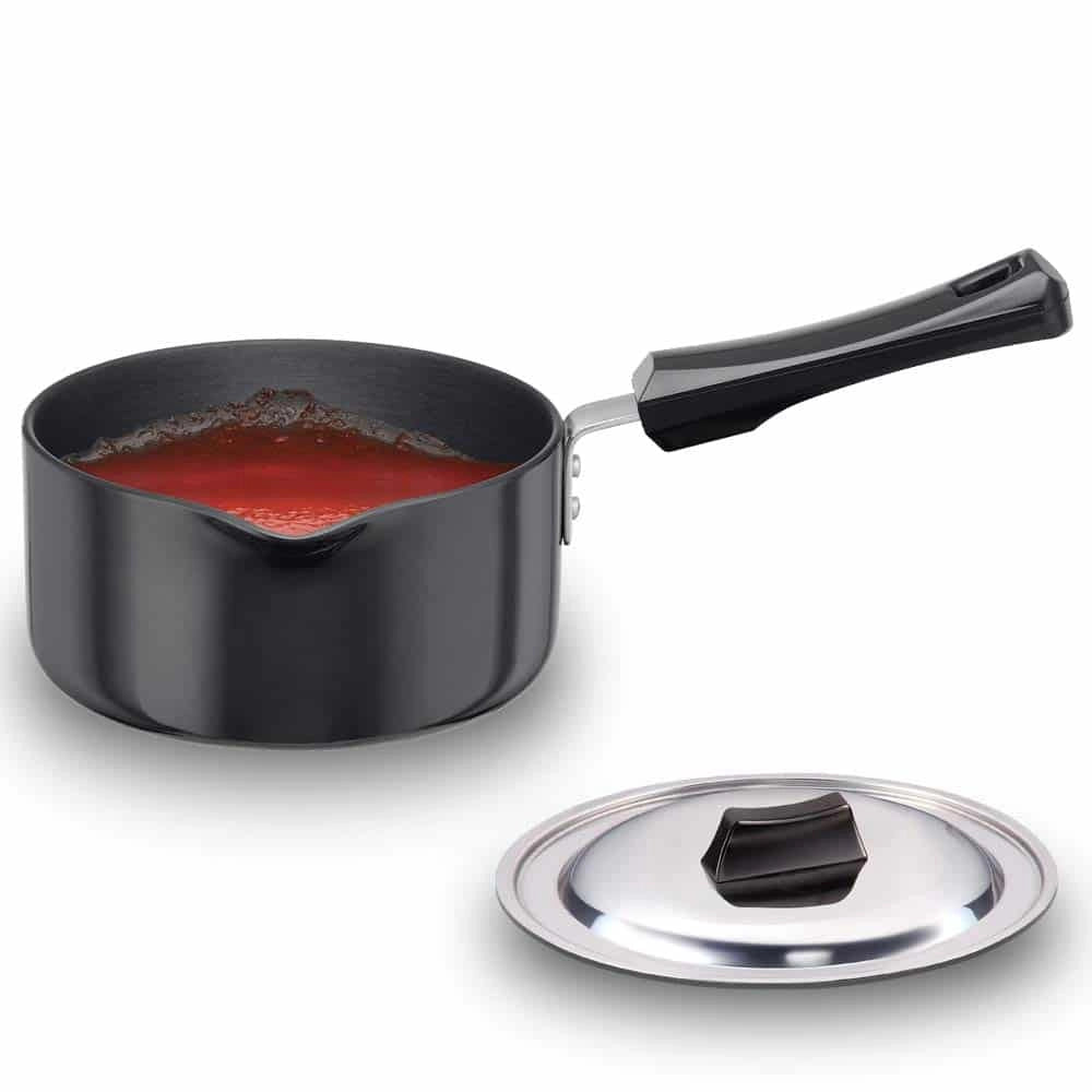 Hawkins Saucepans Futura Hard Anodised (Black) - 1.5 Ltr, With SS Lid