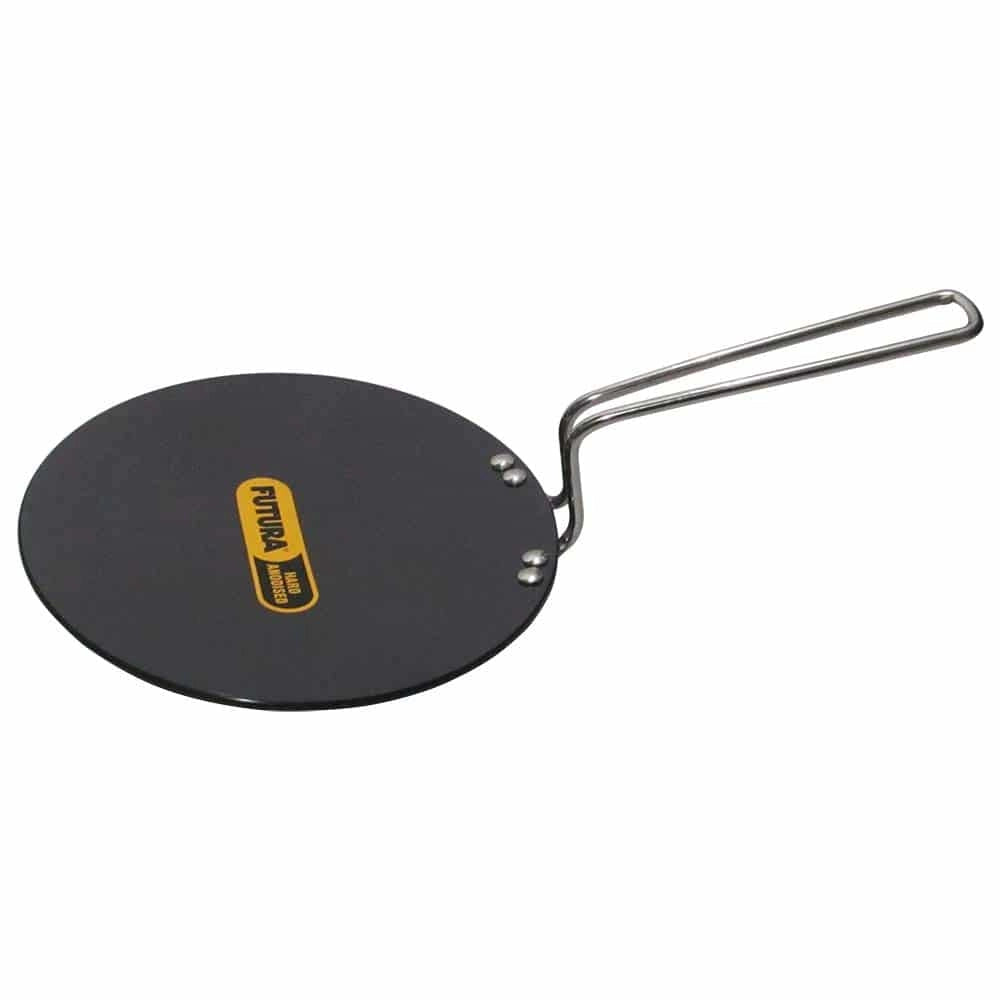 Hawkins Tava Hard Anodised (Black) - 26cm, Stainless Steel Handle