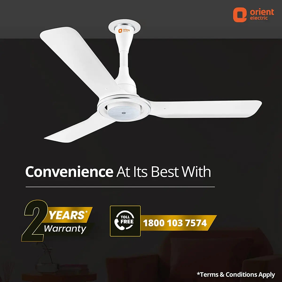 Orient BLDC Fan I Float White 1200mm