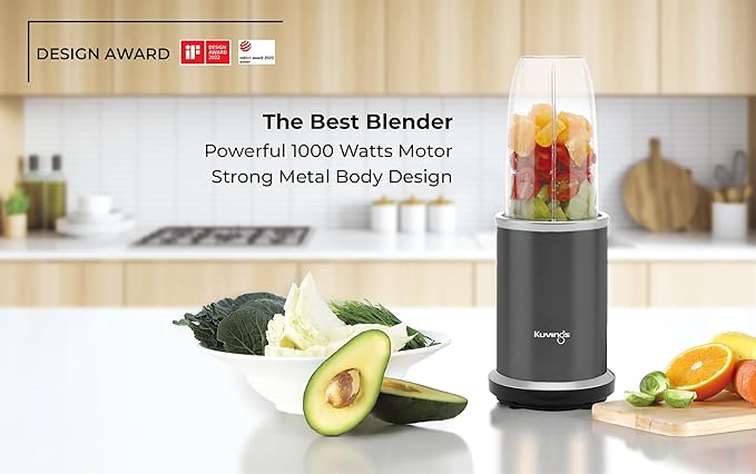 Kuvings New 2025 Nutri Blender PRO 2.0 Ferrari Red, Powerful 1000 W Motor, Upgraded 2 Blade Set for Wet & Dry, 2 Jars, Longest Warranty 7 Yrs, Mixer/Grinder/Smoothie Maker