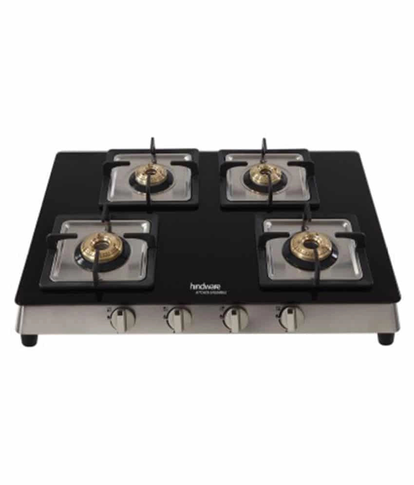 Hindware Lorenzo-4B-AI Gas Stove Black