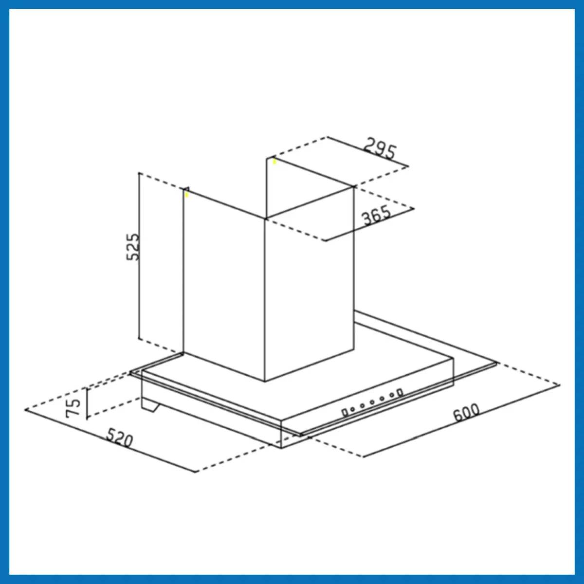 Glen Auto Clean Glass Filter less Kitchen Chimney with Motion Sensor 60cm, 1200 m3/h (6062 BL Auto Clean 60cm)