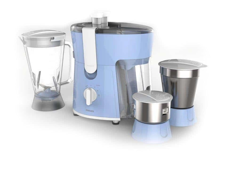 Philips Amaze HL7575/00 600-Watt Juicer Mixer Grinder with 2 Jars (Celestial Blue/Bright White)