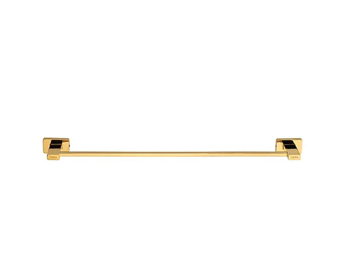 Cera F5013103FG Lustre Bold French Gold Finish Stainless Steel (SS 304) Towel Rail - 600 mm (24")