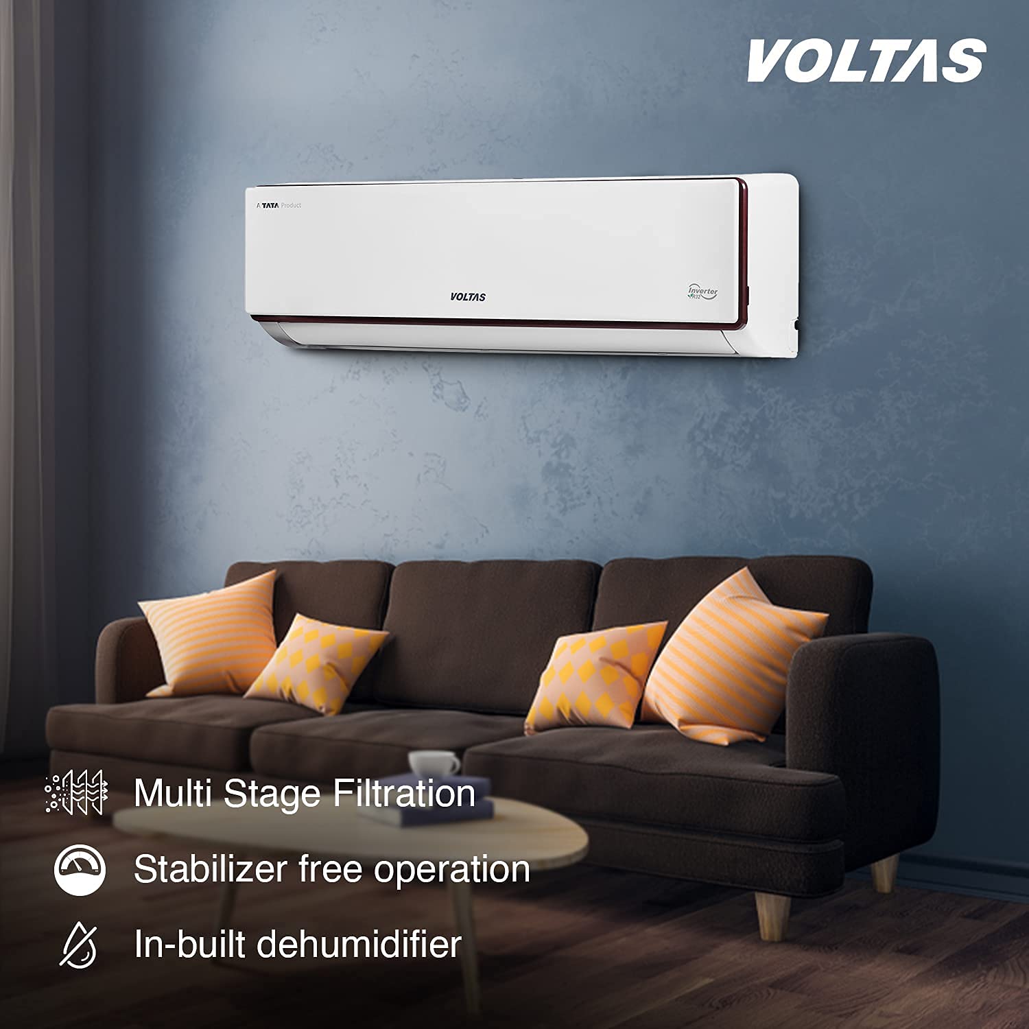 Voltas 1.4 Ton 5 Star Split AC 2021 175V ADJ White