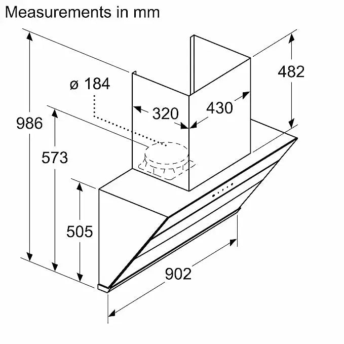 Bosch DWKA98G6OI chimney additional product image