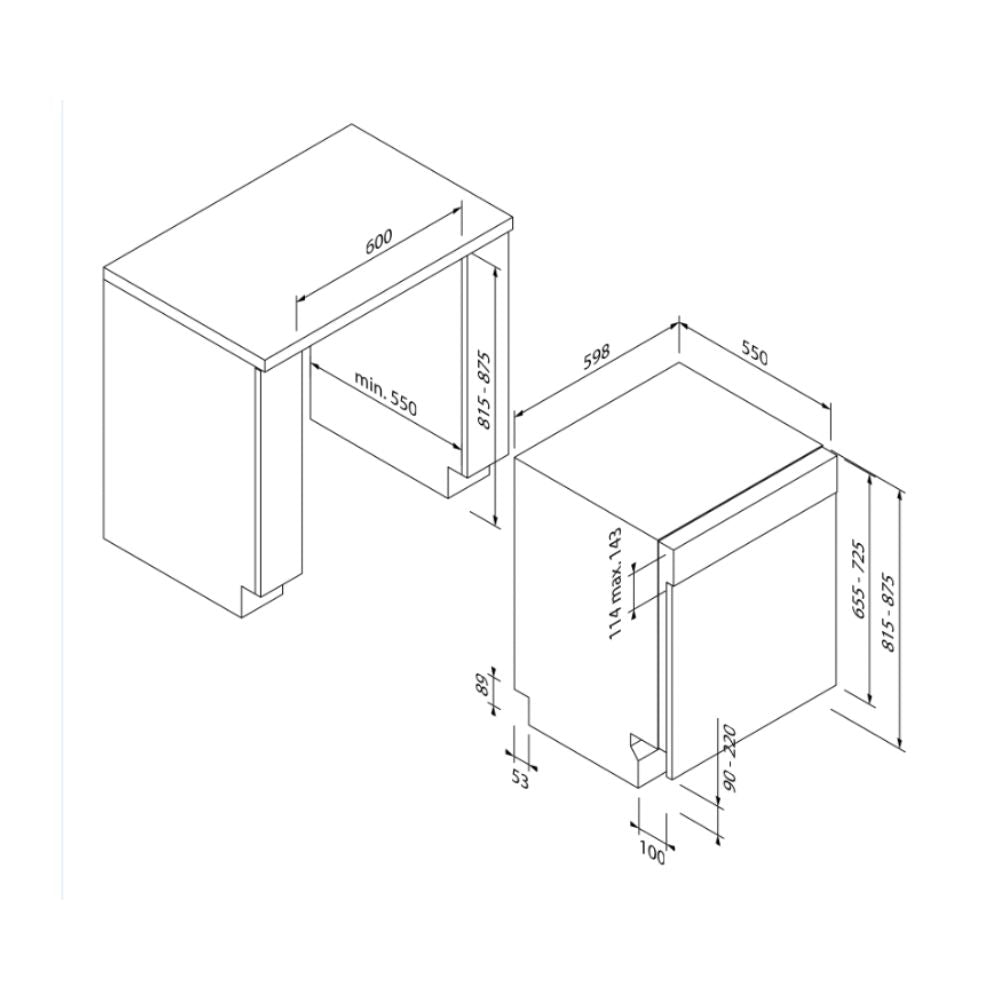 Blaupunkt 5VI6S01HVE Semiintegrated Dishwasher - 14 Place Settings, Energy Efficient, Advanced Wash Programs