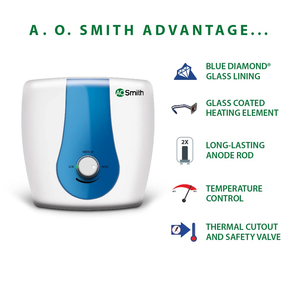 AO Smith SDS-GREEN -015 Storage 15 Litre Vertical Heater