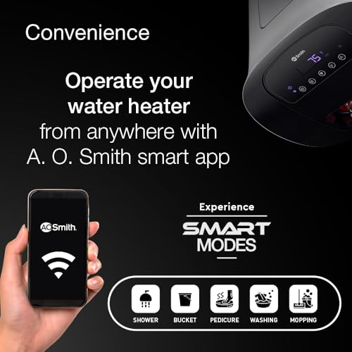 AO Smith HeatBot Wifi 15L Silver | Smart Storage Vertical Water Heater (Geyser) with Free Installation | Voice & Smart App Control | Personalised Modes & Scheduler | Digital Touch Display