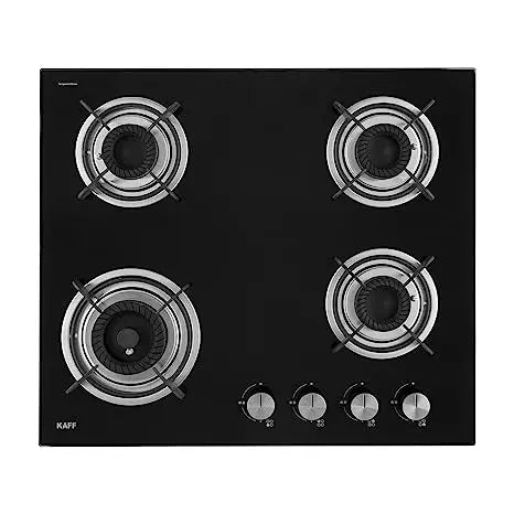 KAFF CRH 604 Built in Hob | Tornado Fire Burners | Auto Electric Ignition| Black Tempered Glass