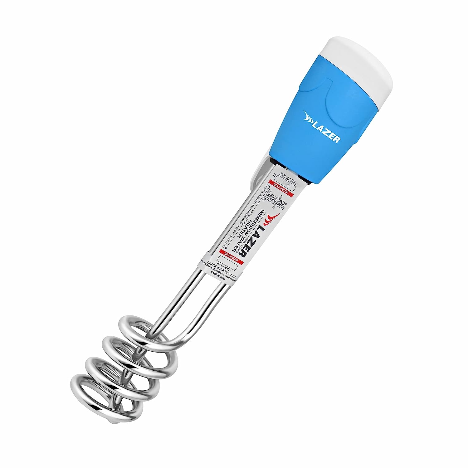Lazer Aqua Therm 1000Watts Copper Water Proof Immersion Rod Water Heater with ISI Cerified(Blue)