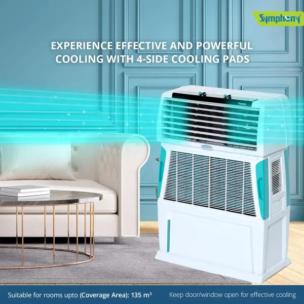 Symphony Touch 80 Room Air Cooler 80-litres (White)